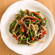 米粉の青椒肉絲