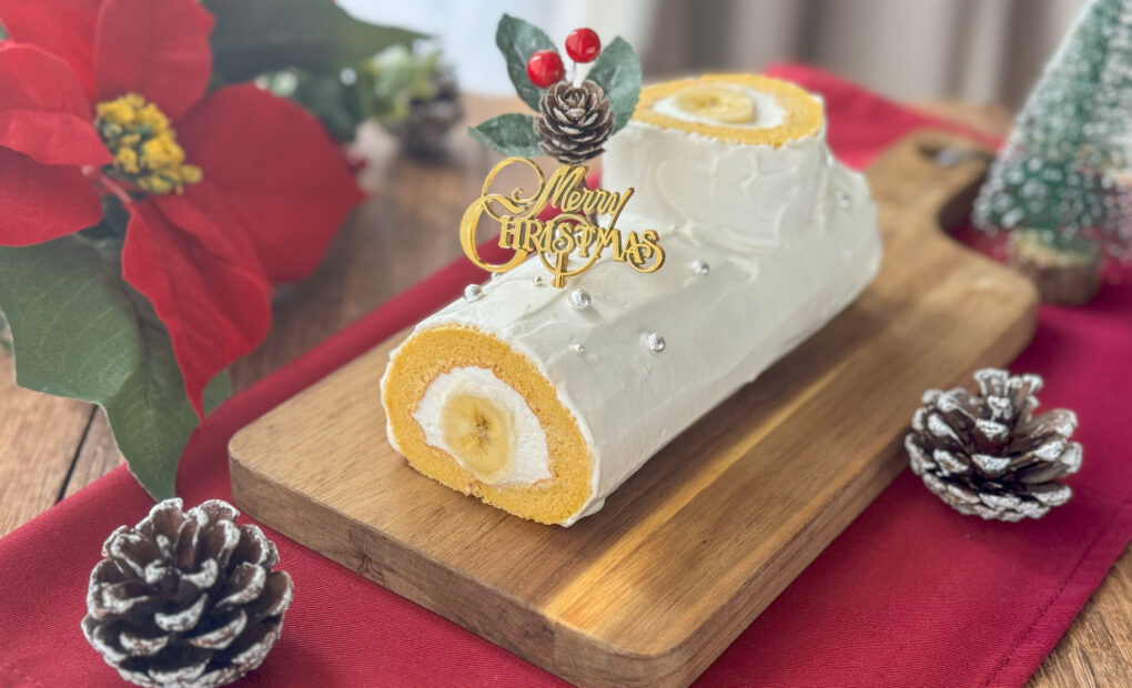 ふんわりしっとり♪米粉ミニブッシュドノエル