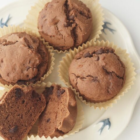 【ねぎちゃん監修】砂糖不使用！米粉のメープルココアマフィン